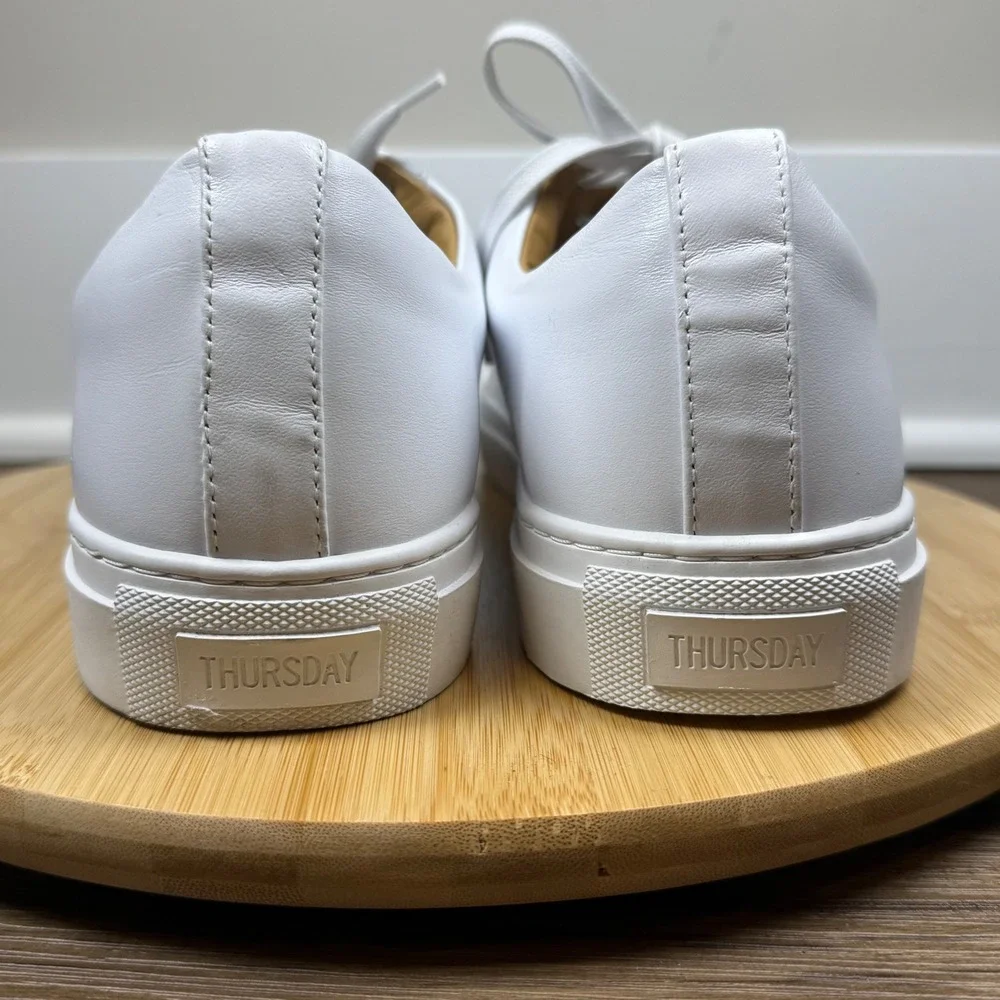 Thursday Boot Co Premier Low Top Sneakers Mens 14 White Leather Great Minimalist - Picture 4 of 9